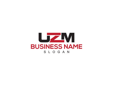 Letter UZM u z m Logo Letter Vector Icon With Three Alphabet Design For Business