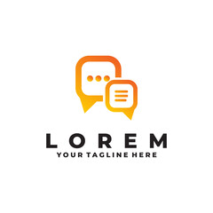 chatting logo logo vector design template