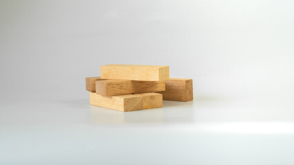 Wood block arranging a can use for business