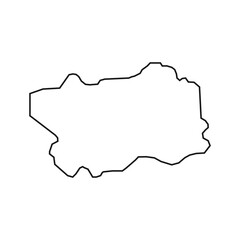 Obraz premium Aosta Valley Map. Region of Italy. Vector illustration.