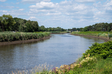 The River Lier and green surroundings around Sint-Katelijne-Waver, Belgium