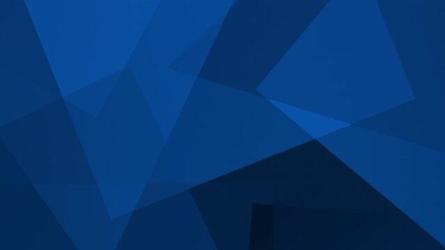 Dark blue abstract background with looping animated overlapping geometric shapes