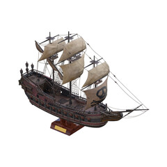 海賊船 3DCG 模型 おもちゃ	
