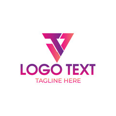 T and J initial logo concept