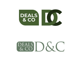 Minimalist Letter DC Logo Icon Design , Editable in Vector Format..eps