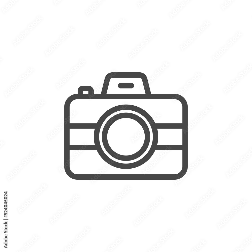 Poster camera icon or logo isolated sign symbol vector illustration. camera symbol for your web site design