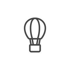 Hot air balloon icon, modern minimal flat design style symbol. Vector illustration