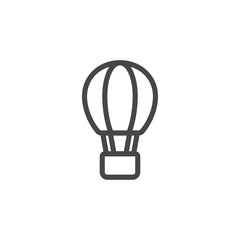 Hot air balloon icon, modern minimal flat design style symbol. Vector illustration