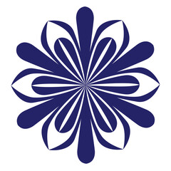 Fototapeta na wymiar Symmetric geometric mandala for design and icon. Beautiful symbol emblem mascot stamp