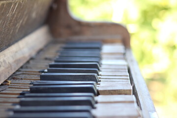 wooden piano