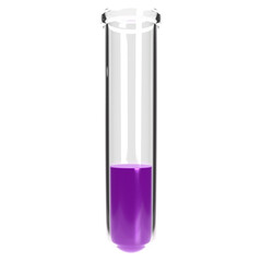 Test tube 3d icon, for UI, poster, banner, social media post. 3D rendering