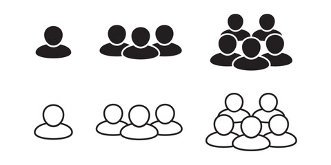 Fototapeta na wymiar User icon and people line icon, team icon, group icon, outline and solid vector illustration, linear pictogram isolated.