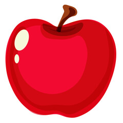 red apple isolated on white background
