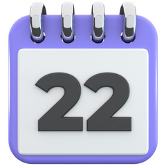 3d date icon, for UI, poster, banner, social media post. 3D rendering