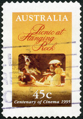 AUSTRALIA - 1995: shows Picnic athanging rock, Centenary of cinema, Poster scene, 1995