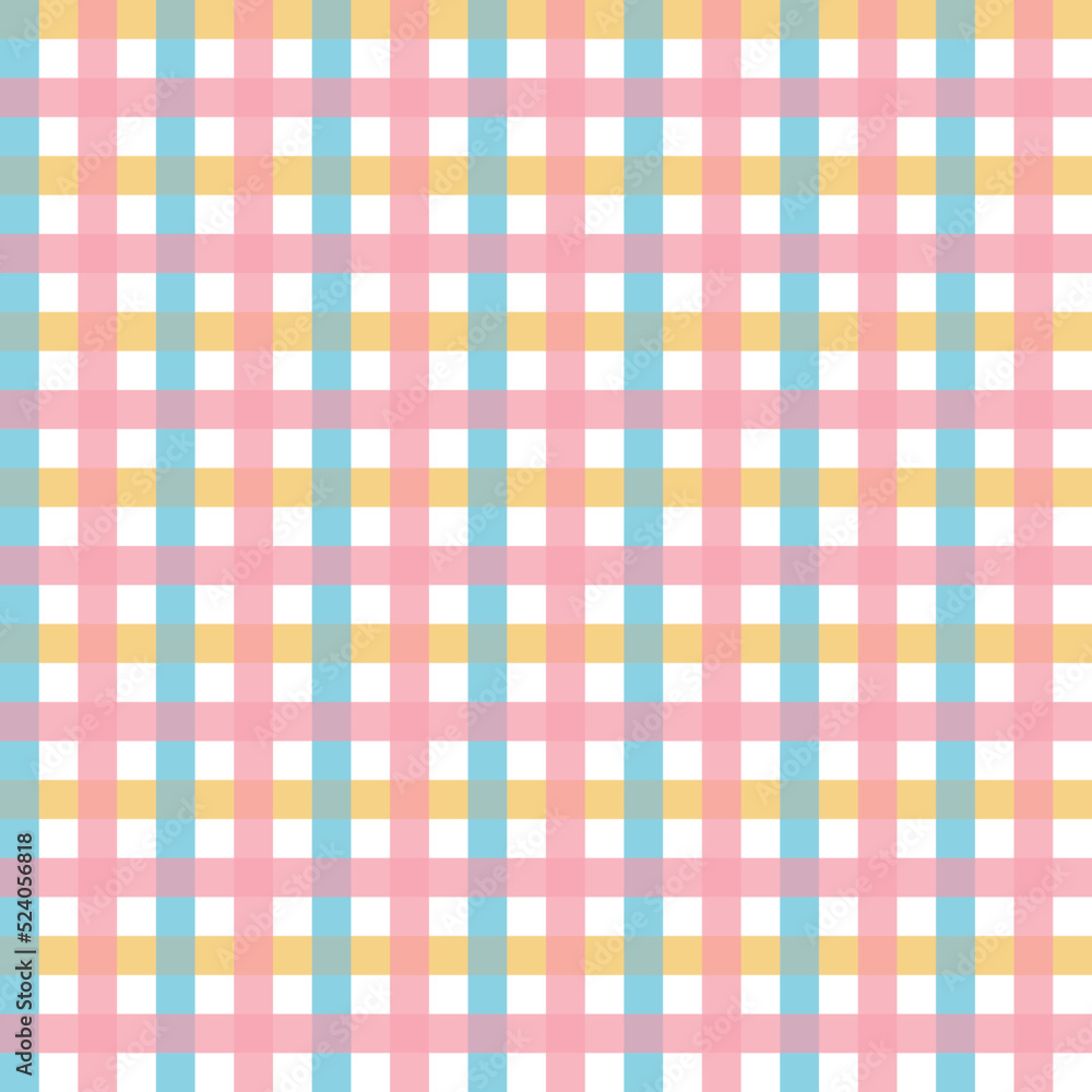 Poster set of colorful and cute check pattern background illustrations.