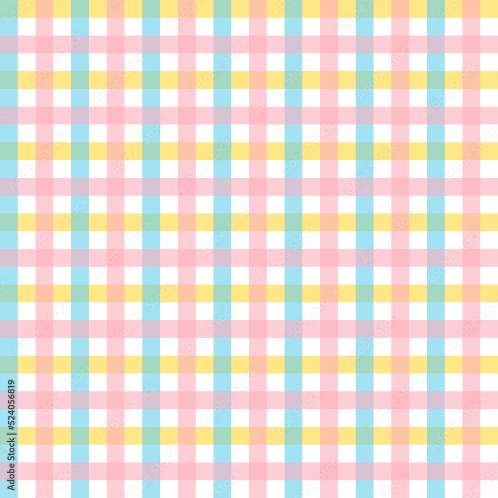 Poster set of colorful and cute check pattern background illustrations.