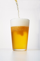 ビール　白バック