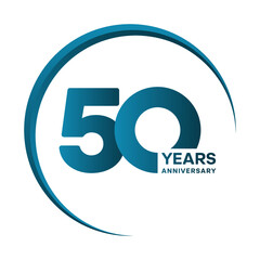 50th anniversary celebration logotype. Anniversary celebration template design, Vector illustrations.