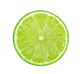 Juicy slice of lime isolated on transparent png