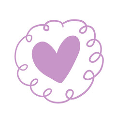 Purple Heart with cloud