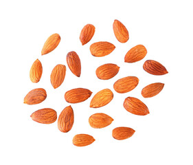 Almonds isolated on transparent png