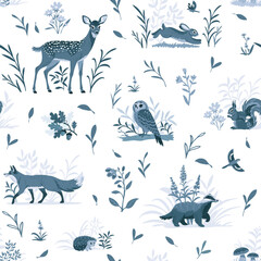 forest pattern monotone