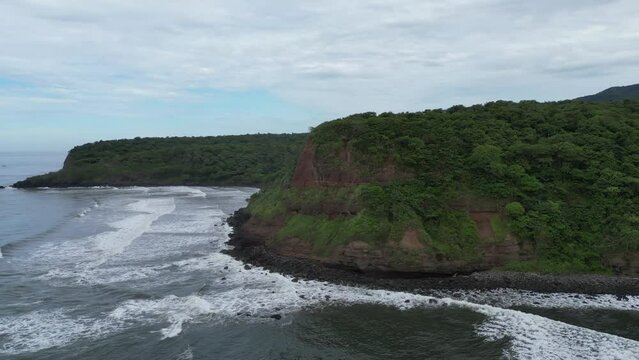 Drone footage of the coast of El Salvador
