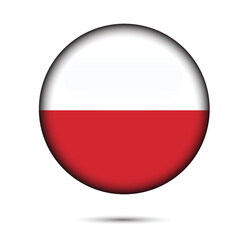 Obraz premium Made in Poland round label, Modern made in Poland logo