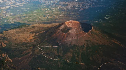 Foto op Canvas Italian Vesuvius volcano from the air. © M-Production