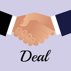 shaking hands reaches the goal. deal. vector