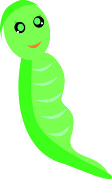 Cartoon worm funny cute characters happy lovely abstract background graphic design png