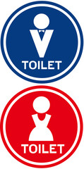 Fototapeta premium A CIRCULAR PLATE THAT INDICATES THE TOILET. MEN AND WOMEN 