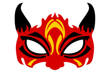 craft mask vector design with Demon beast theme for halloween