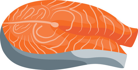 salmon steak slice