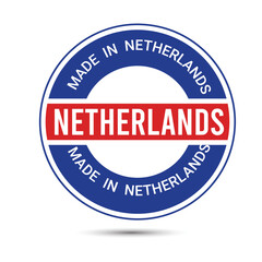 Made in Netherlands logo design. trusts badge design. Netherlands Flag logo icons