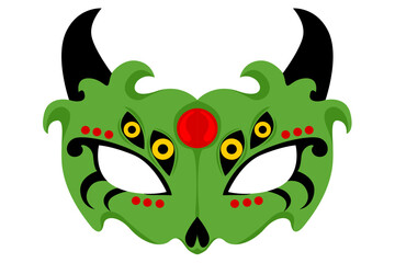 craft mask vector design with Demon beast theme for halloween