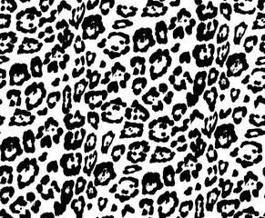 Abstract Dirty Leopard Jaguar Animal Skin Spots Seamless Pattern Monochrome Style Bright Trendy Fashion Colors Modern Design Perfect for Allover Fabric Print