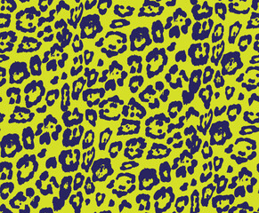 Abstract Dirty Leopard Jaguar Animal Skin Spots Seamless Pattern Monochrome Style Bright Trendy Fashion Colors Modern Design Perfect for Allover Fabric Print