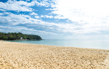 Tropical beach in south of Thailand, summer outdoor day light, peaceful island in tropical climate Asia