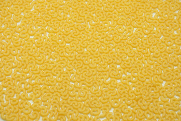 Italian pasta closeup picture.Raw pasta .Top view of Italian cuisine ingredient.