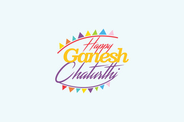Ganesh Chaturthi Banner Lord Ganesha Elephant Illustration