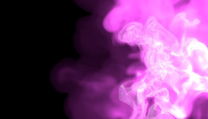 Pink smoke, abstract illustration. Space and galaxy concept. Pink Milky Way.  Fog energy. With place for text. 3D render.