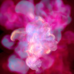Colorful smoke, abstract illustration. Space, galaxy and science concept. Energy and fog. Milky Way. 3D visualization.