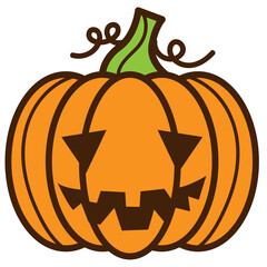Happy pumpkin icon design graphic
