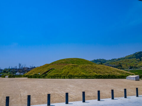 Fujinoki Kofun (Fujinoki Tomb) in Ikaruga, Nara, Historic Site of Japan
