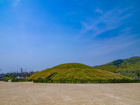 Fujinoki Kofun (Fujinoki Tomb) in Ikaruga, Nara, Historic Site of Japan