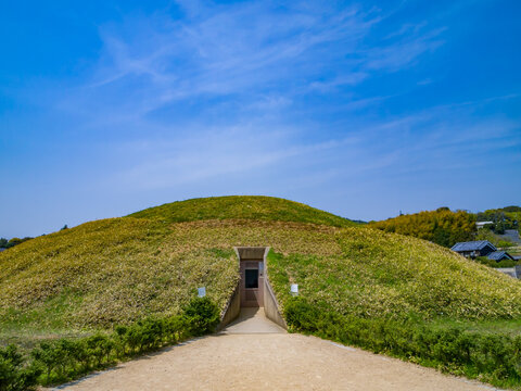 Fujinoki Kofun (Fujinoki Tomb) in Ikaruga, Nara, Historic Site of Japan
