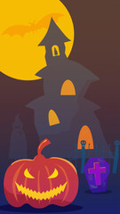 Happy Halloween night party background
