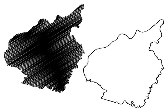 Rolas island (Democratic Republic of Sao Tom&eacute; and Pr&iacute;ncipe) map vector illustration, scribble sketch Ilheu das Rolas map